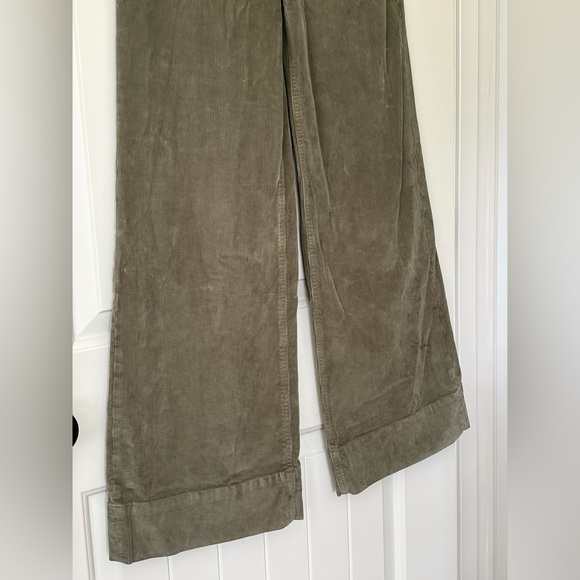 J.Crew Re-Imagined Olive Green Corduroy High-Rise Wide-Leg Pants Size 25 - Picture 3 of 15